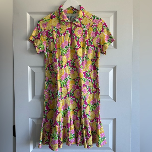 IBKUL Calista Print Short Sleeve Godet Dress - Picture 3 of 13